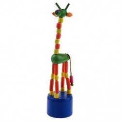 Gyerek fejlesztő játék baba táncoló hintaló álló színes zsiráf fa Q7C9
