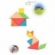 2X (Színes fa tangram gyerekeknek Hét geometriai alakú darabok puzzle Ed U8G6