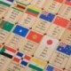 MWZ 100 darab Új többnyelvű nemzeti zászló Domino fajátékok megértik a W5J2-t