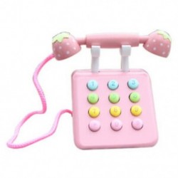 Rózsaszín - Lány játékok telefon eper szimuláció rózsaszín telefon bútor fajátékok C8Q3