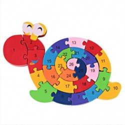5X (Fa blokkok kirakós csiga levél és számok rejtvények puzzle óvodai L8U5