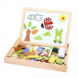 2X (Gyerekfa puzzle többfunkciós kétoldalas mágneses rajztábla J9U8
