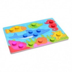 Gyerekek korai tanulása oktatási rajzfilm játékok fa Tangram puzzle játék Wo A7O9