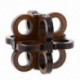 Fa intelligencia játék Kong Ming Lock szemüveg Lock puzzle 3D agy teaser T4X1