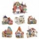 4X (3D-s fa kézzel készített DIY sztereo kirakós játék puzzle táblák gyerekeknek puzzleU1K9