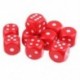 piros - 10 hatoldalas D6 kocka társasjátékokhoz, fából Q3J7