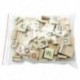 100 fa ábécé Scrabble színes betűk és számok kézműves fából