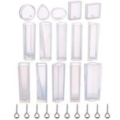 4X (15 darab penészes szilikon medál forma az ékszer készítéséhez és 100 darab O8J3