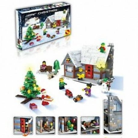 JJRC1002 Christmas Village Mikulás fa ló vicces építőelemek F X8R6