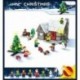 2X (JJRC1002 Christmas Village Mikulás fa ló vicces épületblokk B7L6