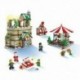 2X (JJRC1003 Christmas Village Mikulás fa ló vicces épületblokk S9A8