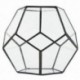 2X (Fekete üveg Pentagon geometriai terrárium tartály ablakpárkány dekoráció Flo C4E8