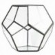 2X (Fekete üveg Pentagon geometriai terrárium tartály ablakpárkány dekoráció Flo C4E8