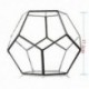 2X (Fekete üveg Pentagon geometriai terrárium tartály ablakpárkány dekoráció Flo C4E8