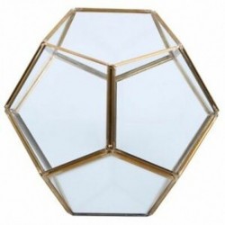 4X (üveg Pentagon geometriai terrárium tartály ablakpárkány dekoráció virág PoF1J9