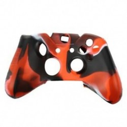 Szilikon bőrszabályozó tok, kompatibilis az Xbox One-val (piros és fekete) K8W6