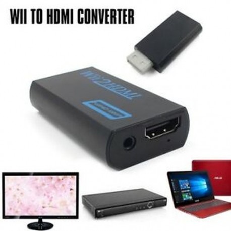 1x (3,5 mm-es audio kimeneti Jack Wii és HDMI Wii2HDMI Full HD FHD 1080P átalakító I0K2