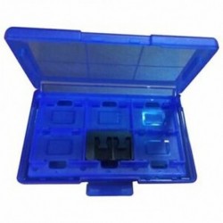 2X (12 az egyben műanyag védőtok, játékkártya tárolódoboz kapcsolóhoz - kék O1D8)