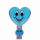Kék szív kvarc mozgás klip nővér brosza Fob tunika óra mosolygó arc H3B6