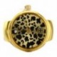 1X (arany tónusú, kerek fém leopárd zseb ujjgyűrűs óra 0,87 &quot HOT K7M7)