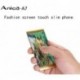 Szuper Mini Ultravékony Luxus Anica A7 mobiltelefon MP3 Bluetooth 1.63 "-os Dual SIM