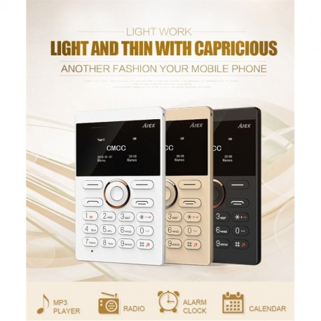 AIEK E1 1,0" Quad Band Bluetooth 3.0 FM Audio lejátszó kártya telefon
