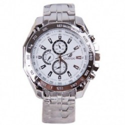 Luxus férfi ruha WATCH Multi Time vízálló ötvözet Analóg Kvarc Fehér E5L W3S0