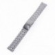 Szilárd ezüst rozsdamentes acél óraszíj összekötő elemek egyenes végű kapocs 22 mm J6C J4A7