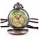 2X (Ausztrália Map Pocket Watch analóg kvarcóra Bronz Chain Watch Unisex H3H9