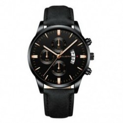 Cuena Férfi bőrötvözetből készült sportóra Men&*39 s Business Watch Men`S Quartz Cl G2P2