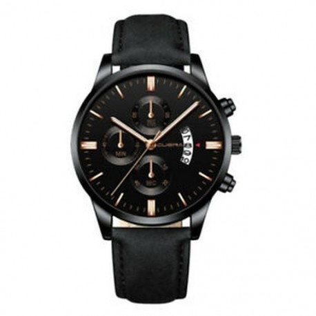 Cuena Férfi bőrötvözetből készült sportóra Men&*39 s Business Watch Men`S Quartz Cl G2P2