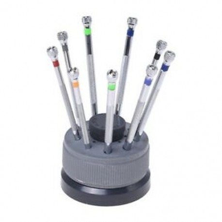 készlet 9 csavarhúzóval 9 Lame tartalék alap az órákhoz, az Órás N8 D8H1 szerszámokhoz