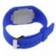 20x (Unisex érintőképernyős digitális LED-es szilikon sport csuklóóra, kék, kék N4B1