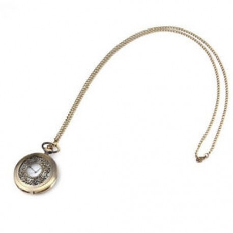 10x (zseb bronz Vintage Design Quartz óra láncos Unisex karórával J1R5