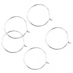 100 db borospohár gyűrűk / fülbevaló-karika 40x35mm M1F1 U1Z4 I3O1