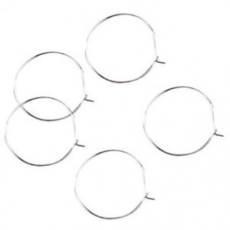 100 db borospohár gyűrűk / fülbevaló-karika 40x35mm M1F1 U1Z4 I3O1