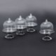 12x Mini Cake Stand Cupcake doboz Esküvői party műanyag cukorka doboz átlátszó V5I3