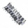 2X (20 db fém ezüst hangú rugós függöny drapéria kapcsok 7/16 &quot -es kerek kampóval I9G6