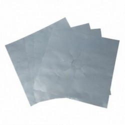1X (4 db ezüst teflon gáztűzhely-védő burkolat újrafelhasználható, nem tapadós bélés, Cle V7T6