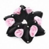 Strasszos rózsa elasztikus bársonyos hajat Scronchie lófarok tartó rózsaszín fekete J9 S5F3