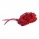 Piros organza rózsa toll bross hajcsipesszel TOP A6L5