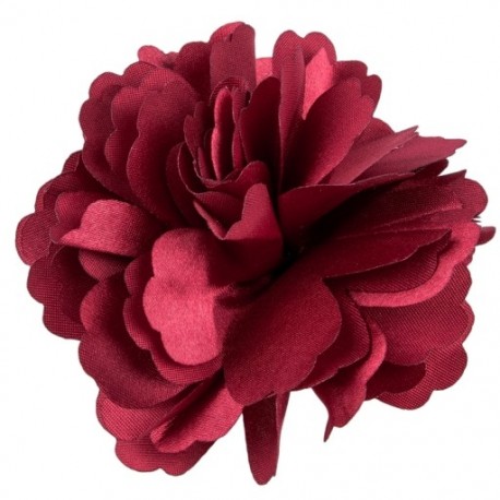 2X (női lányok szatén bazsarózsa virág hajcsat bross - Claret X1K7)