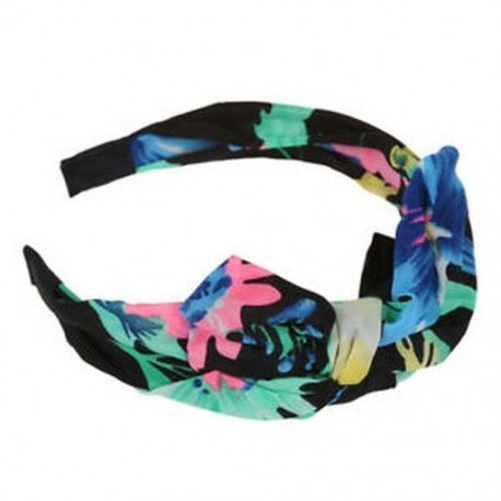 Lady Sweet Bowknot szalaggal ellátott hajpánt - Fekete Botto C2B8 virág