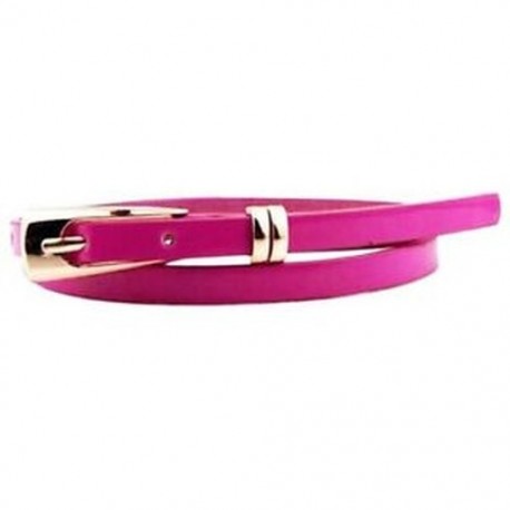 1X (női vékony deréköv vékony bőr derékpánt szíj-rózsavörös R7F1)