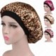 Leopárd - Széles karimájú, nyomtatott, kétrétegű, vízálló tusoló sapka, szatén alvókalap Hai Q2K4