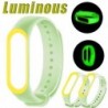 1x Új, világító szilikon lágy csuklópánt óra csere szíj Xiaomi MI Band 3-as készülékhez 4