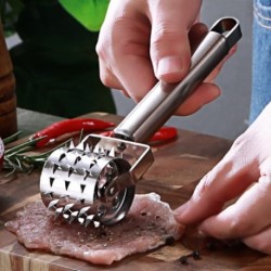 1x Professzionális hústermék hengeres szerszám biztonságos ételminőségű rozsdamentes acél steak marhahús sertés