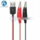 Alligátor tesztkapcsok Bekötés az USB-hez csatlakozó tápegység kábel 60cm