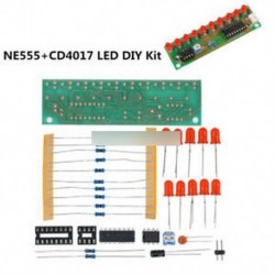 NE555   CD4017 LED könnyű víz DIY készlet Elektronikus csomag Vízlámpa modul Piros