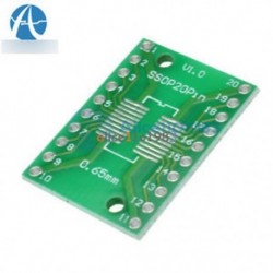 10db SOP20 SSOP20 TSSOP20-hoz DIP20 0,65 / 1,27 mm-es IC adapter PCB kártya tetejére